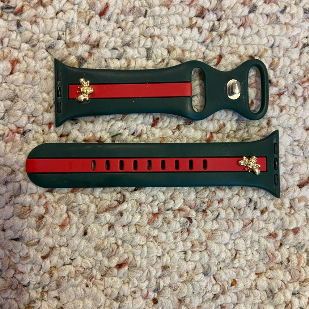 Stylish Green and Red Watch Band